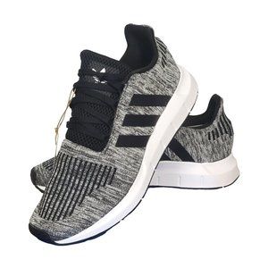 Adidas Originals Unisex-Big Kids White/Black/Black Swift Running Shoe US 6.5 NEW